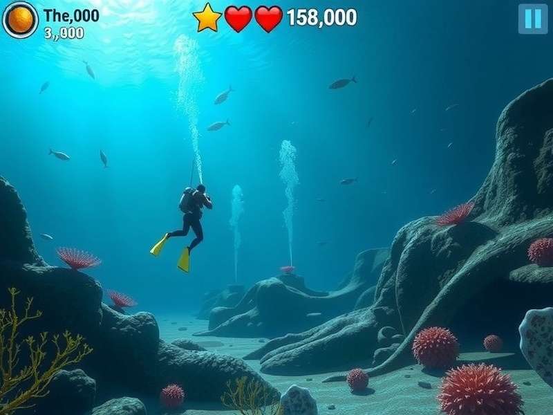 Deep Sea Diver Indian Ocean Level Deep Sea Diver game screenshot showing Indian ocean scenery